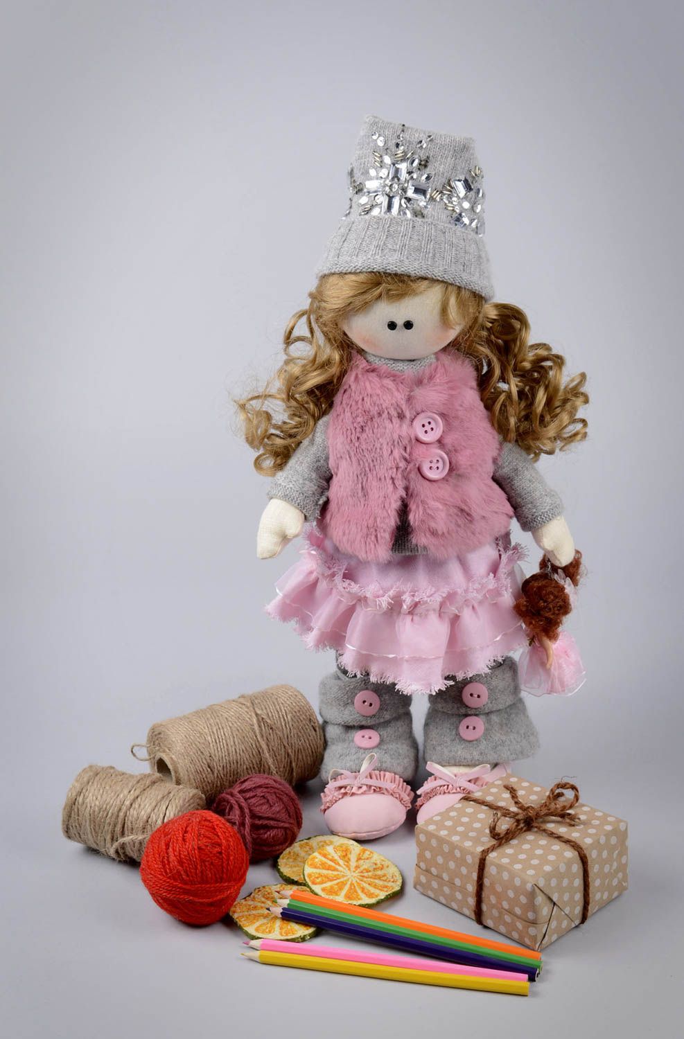 Авторская кукла ручной работы игрушка для девочек кукла из ткани мягкая кукла фото 5