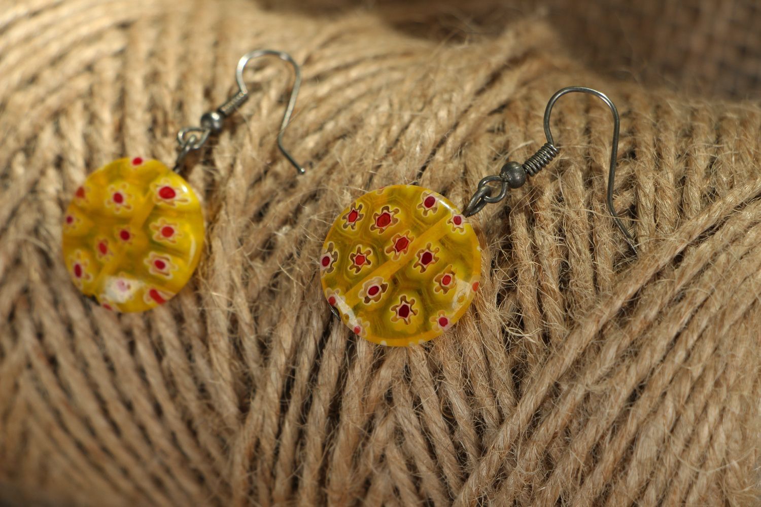 Boucles d'oreilles artisanales en verre de Murano photo 3