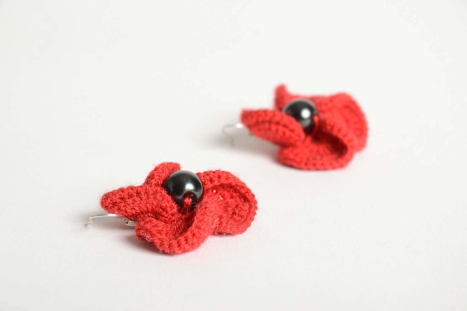 Beautiful handmade crochet earrings flower earrings design costume jewelry  photo 4