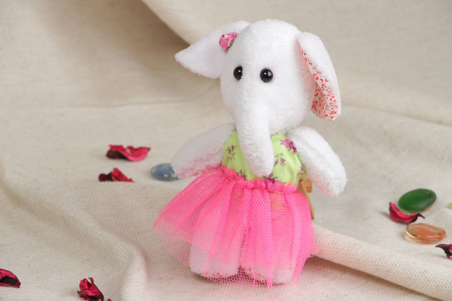 Handmade designer children's fabric soft toy Elephant photo 5