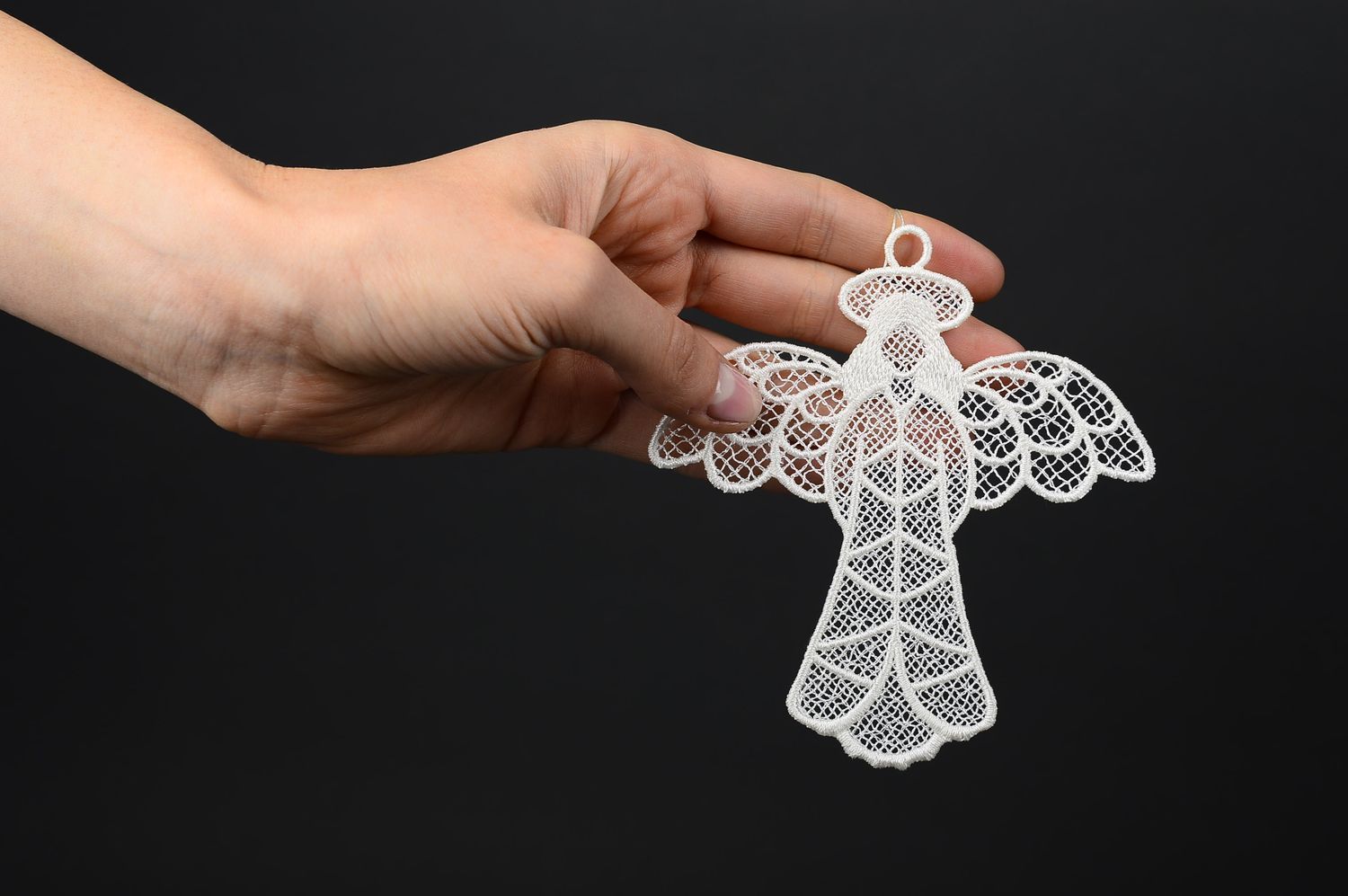 Декоративная подвеска ручной работы елочная игрушка ангел необычный подарок фото 2