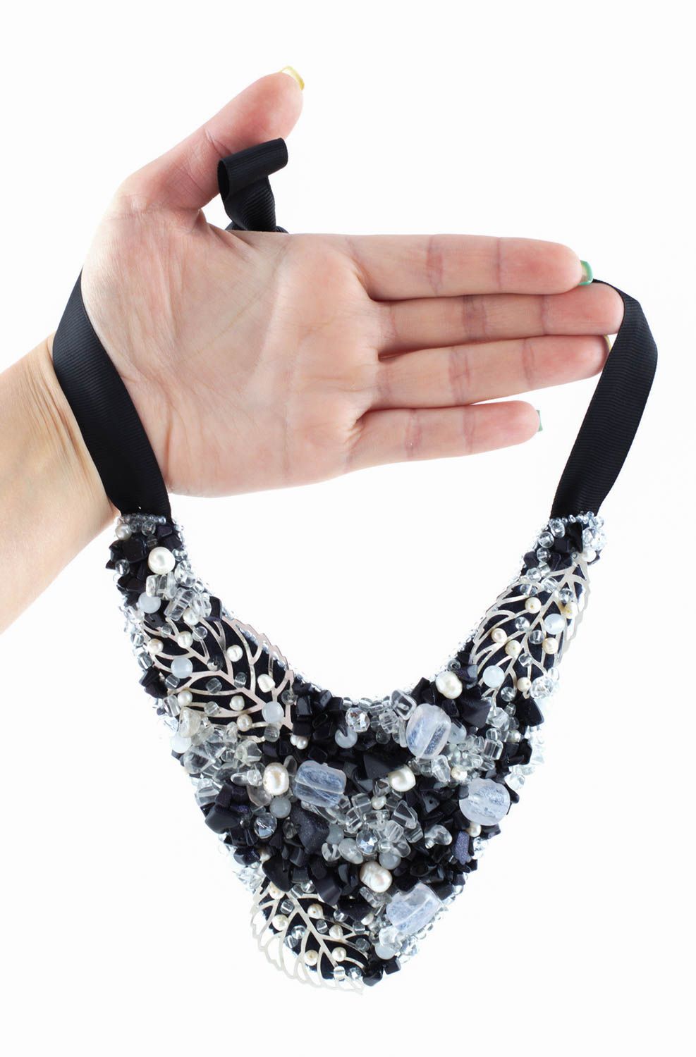 Perlen Schmuck handmade Modeschmuck Halskette Geschenk für Frauen mit Aventurin foto 1