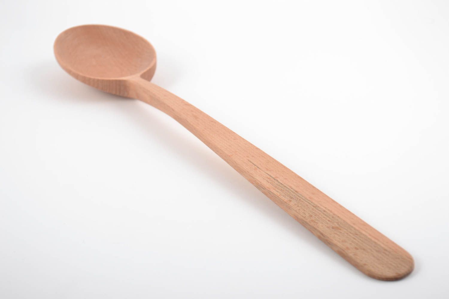Wooden teaspoon with a long handle made of boiled beech wood for honey photo 4