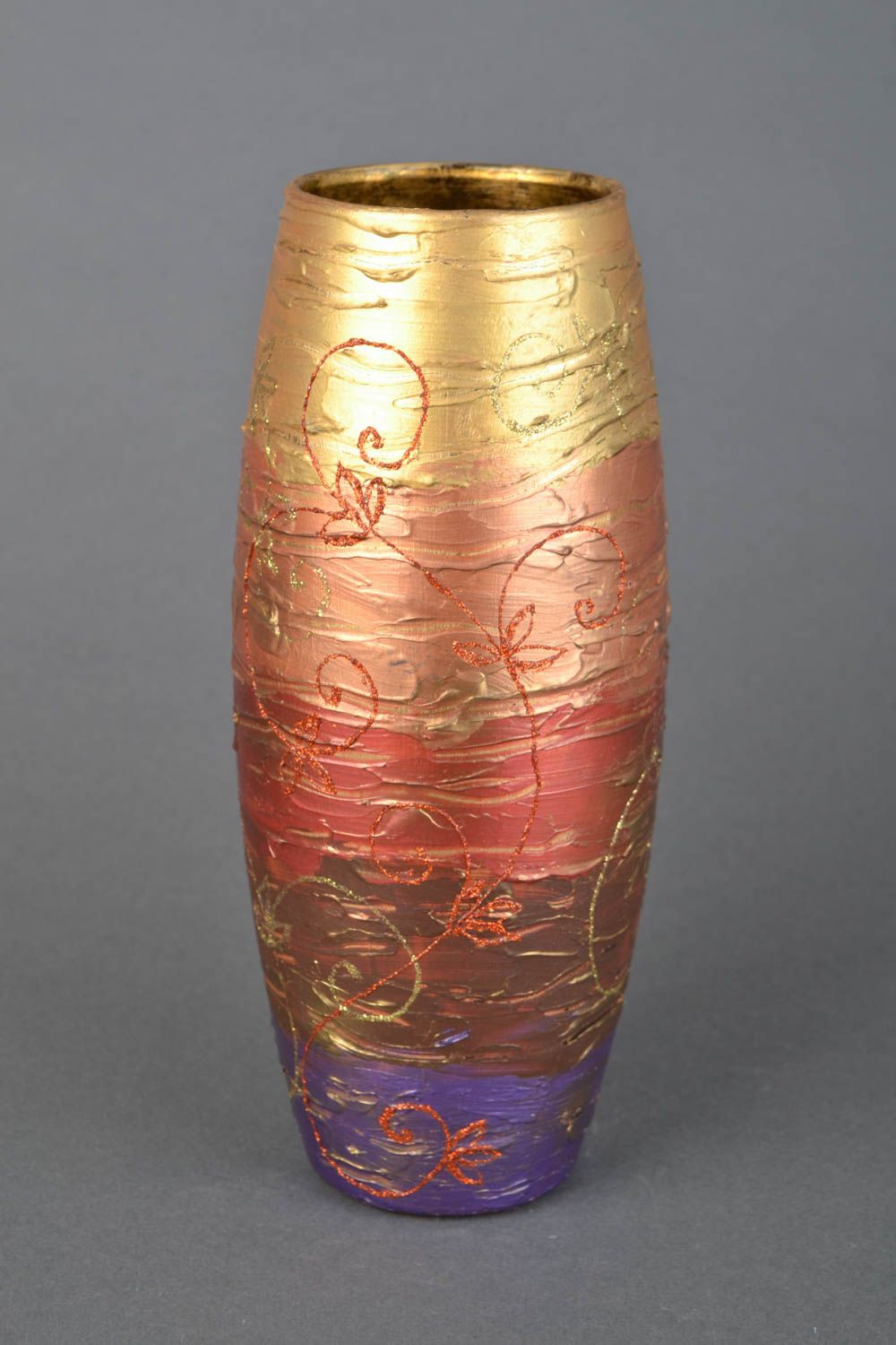 Bemalte Vase aus Glas foto 1