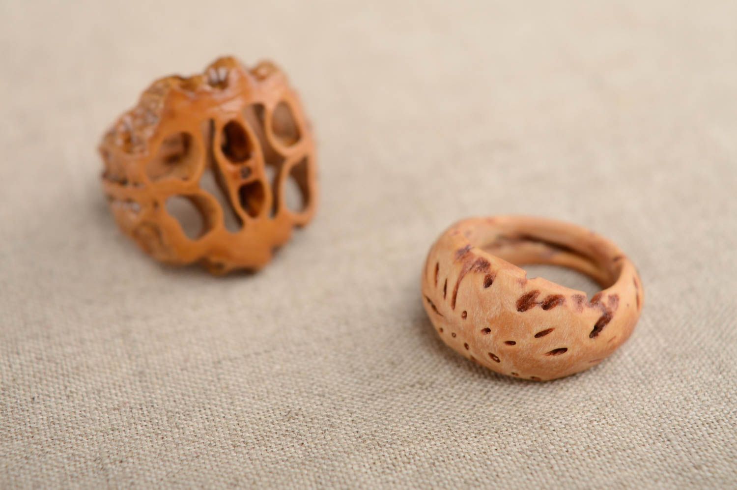 Peach pit ring 13 mm photo 5