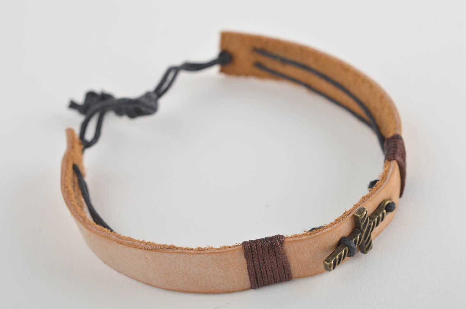 Handmade leather bracelet for women leather wrap bracelet fashion accessories photo 5