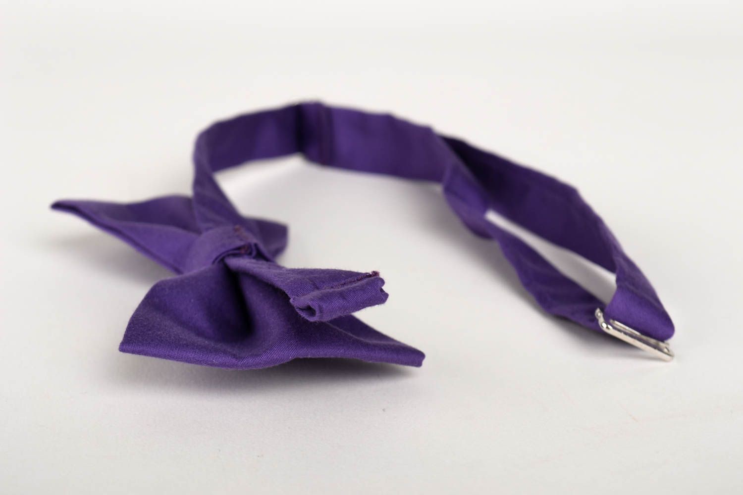 Мужской аксессуар ручной работы фиолетовая бабочка из ткани мужская бабочка фото 3