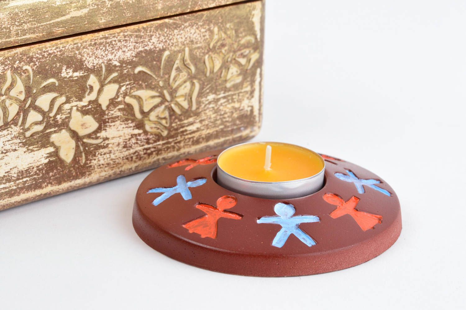 Handmade candle holder designer candlestick gift ideas interior decor photo 1