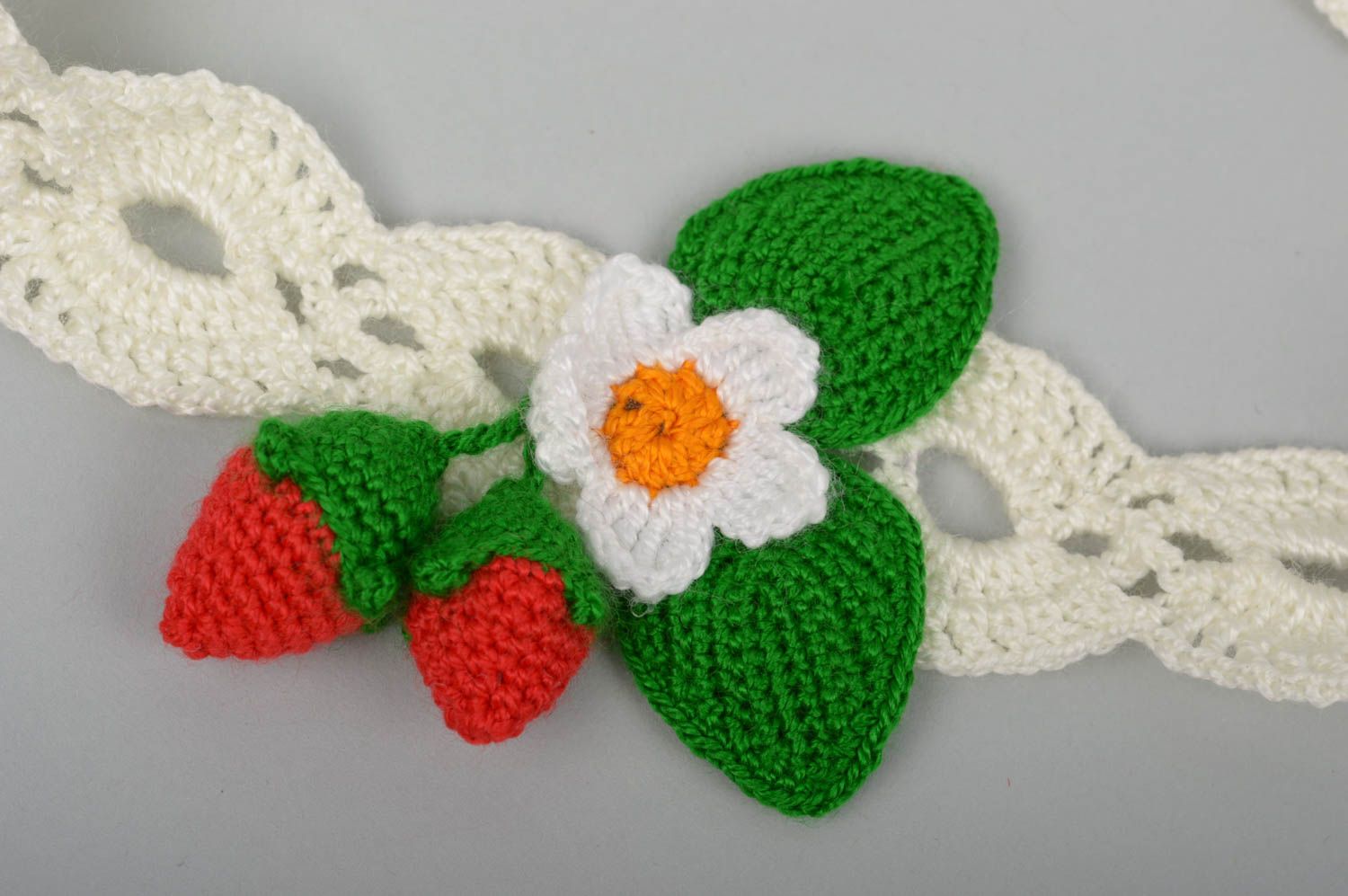 Beautiful handmade crochet headband hair band head accessories gifts for kids photo 3