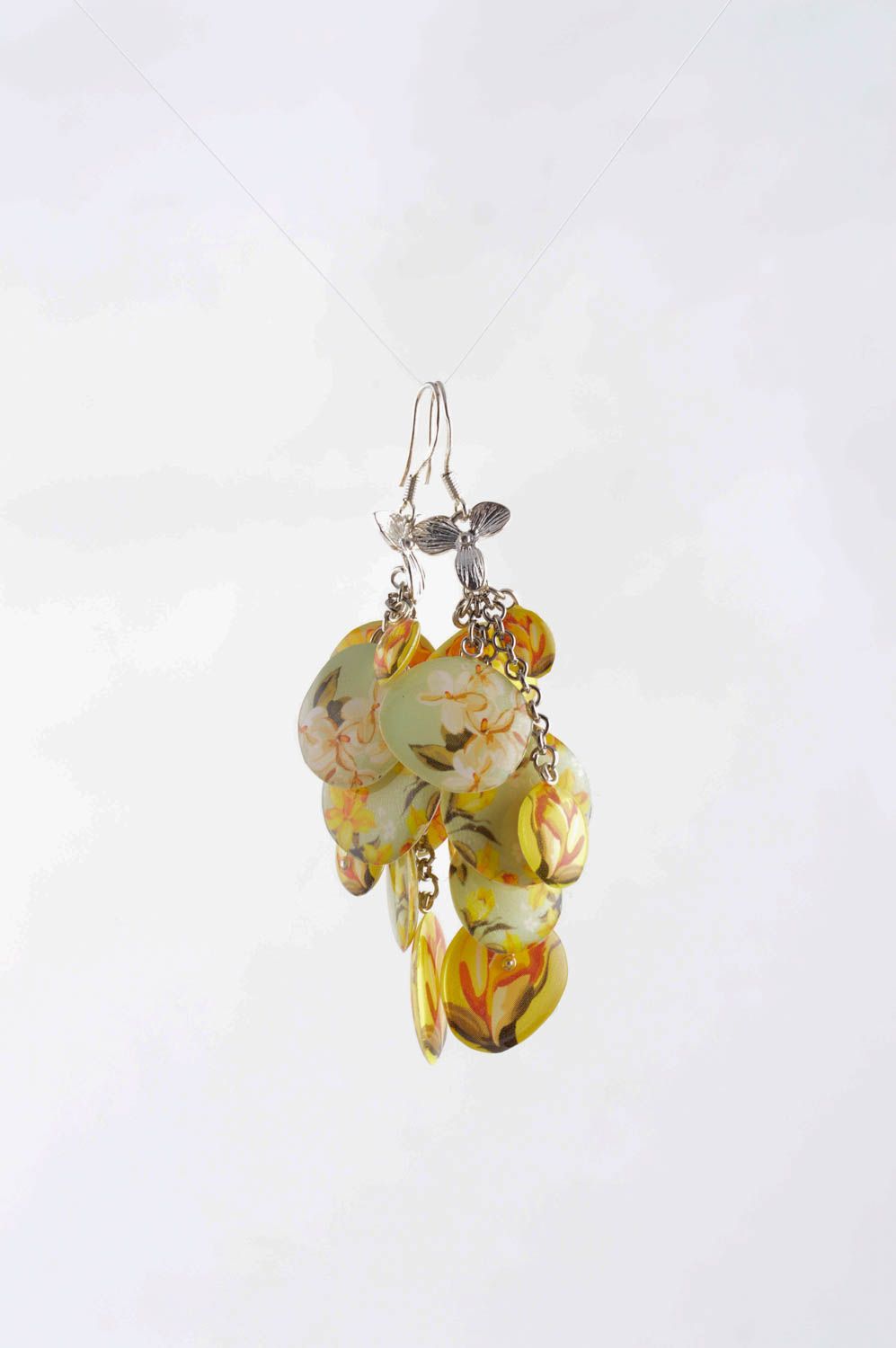 Handmade designer bright earrings stylish summer jewelry cute elegant earrings photo 3