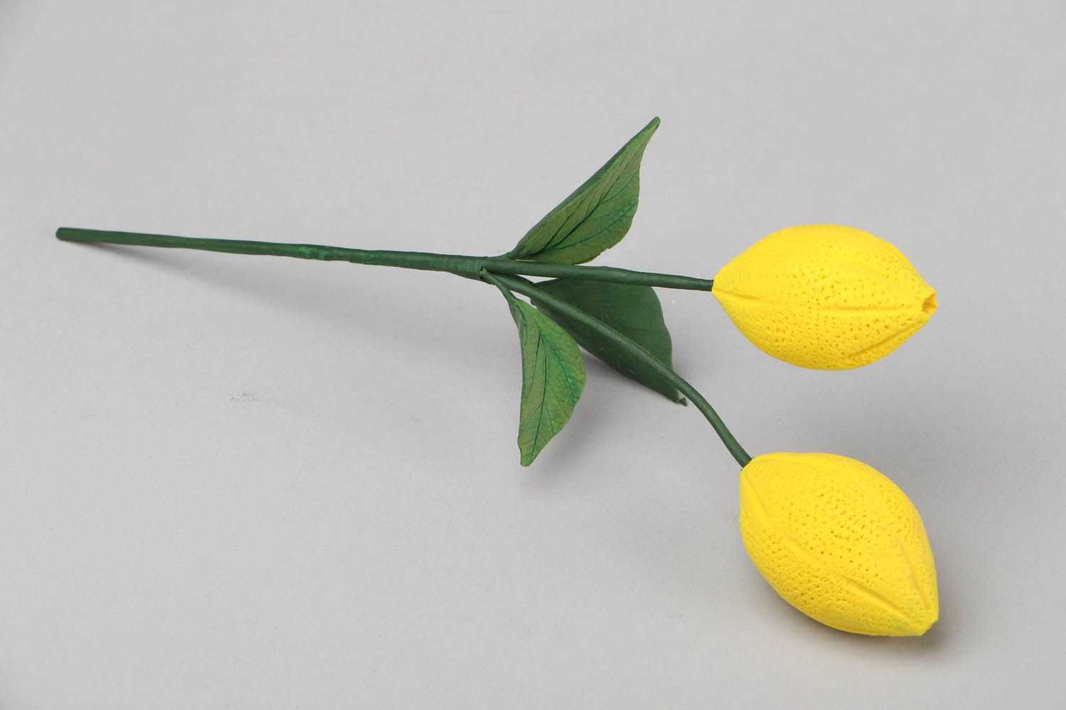 Branche de citron décorative faite main photo 1