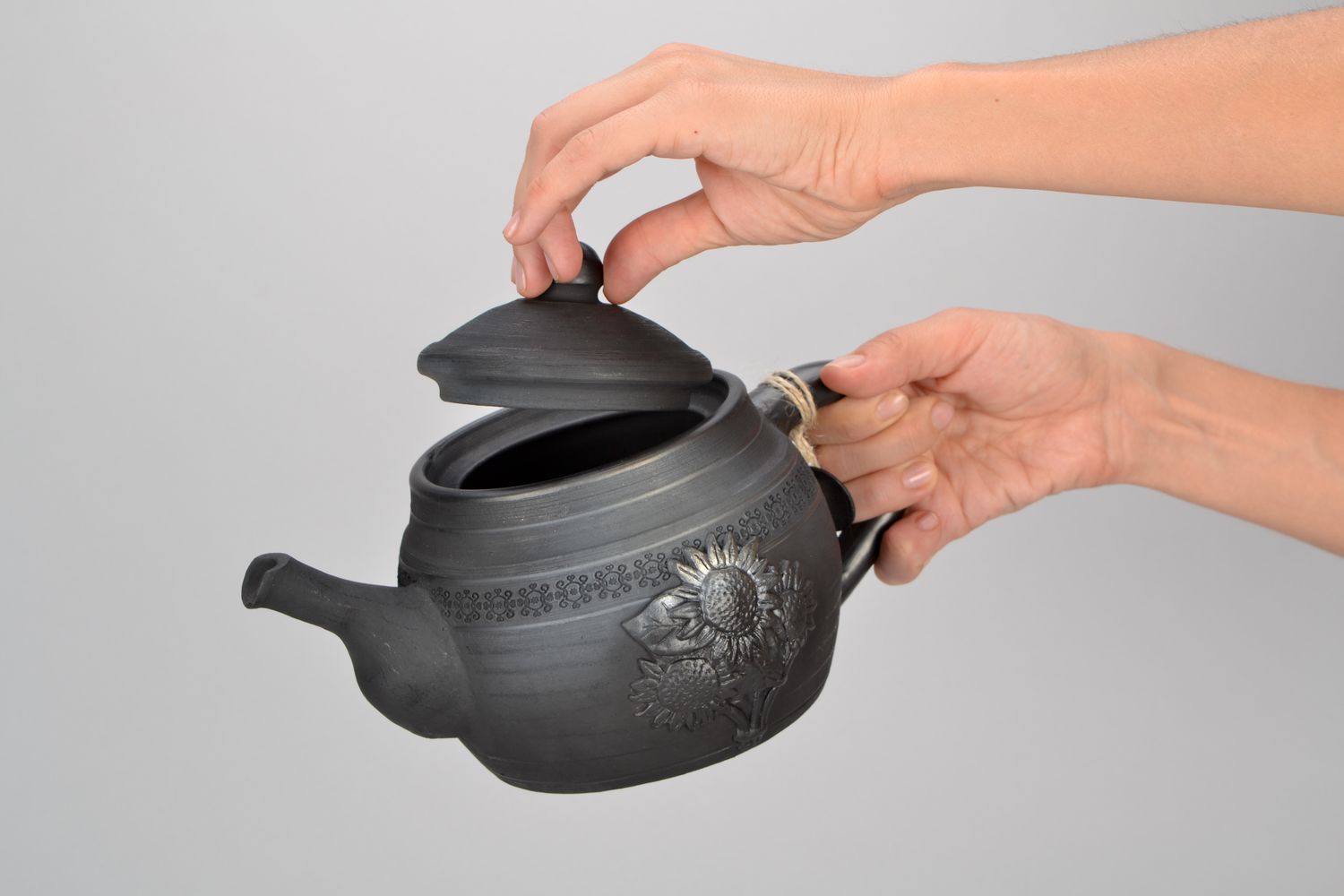 Заварочный чайник из глины фото 2