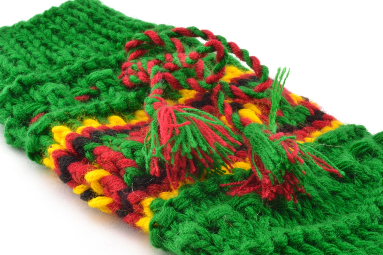 Meias de lã de cor verde foto 3