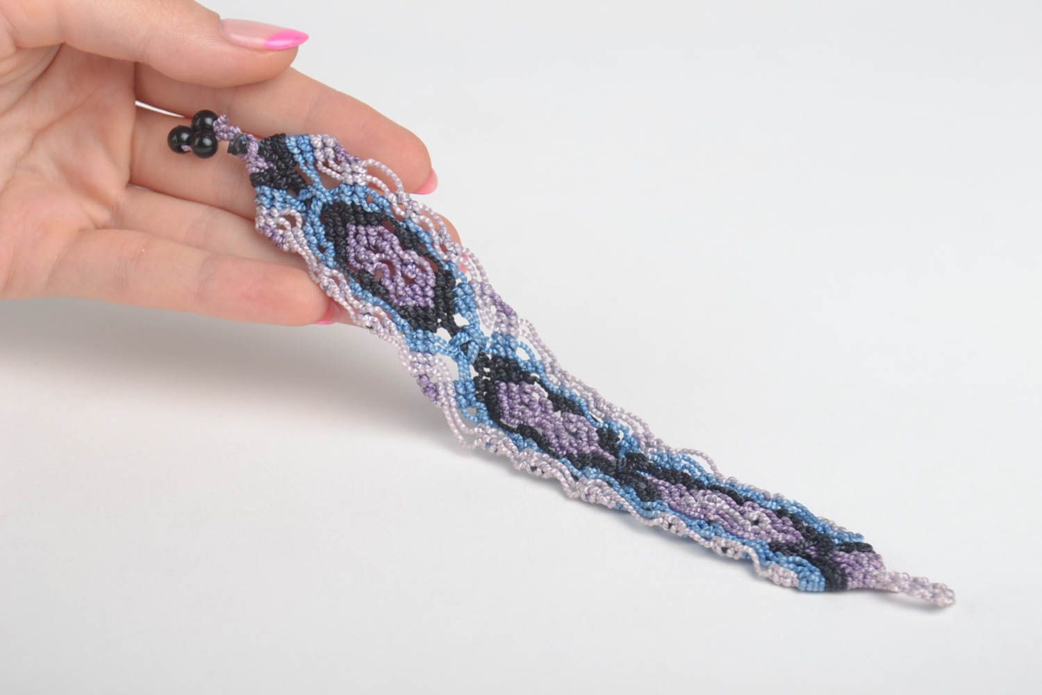 Macrame bracelet handmade textile accessory unique accessory present for women photo 5