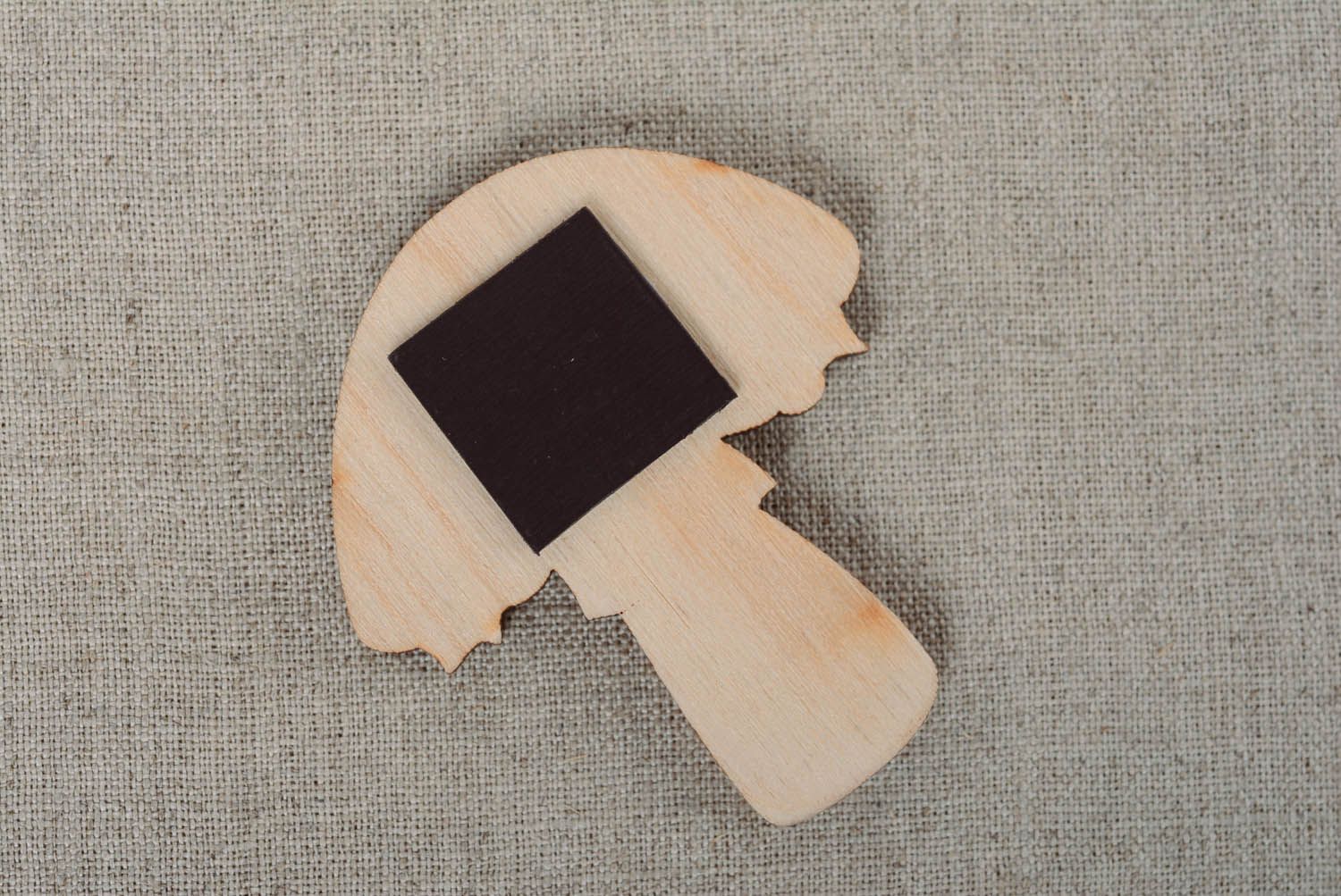 Peça para criatividade com imã de madeira contraplacada artesanal Cogumelo foto 2