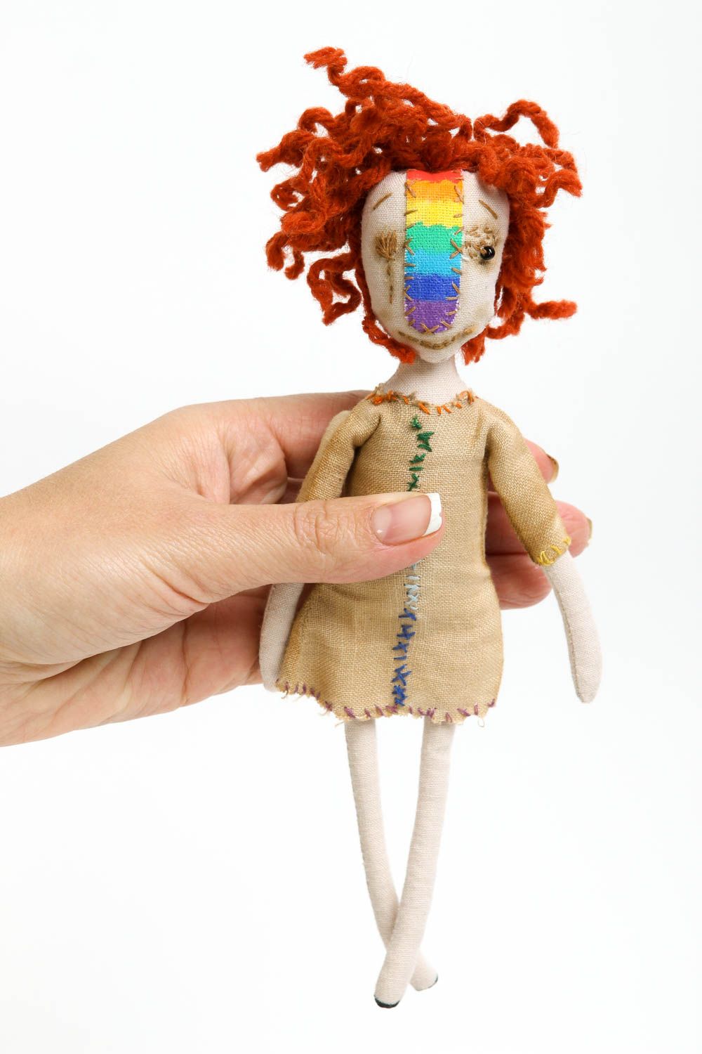 Puppe handgemacht schönes Spielzeug Haus Dekoration Geschenk Idee aus Baumwolle foto 5