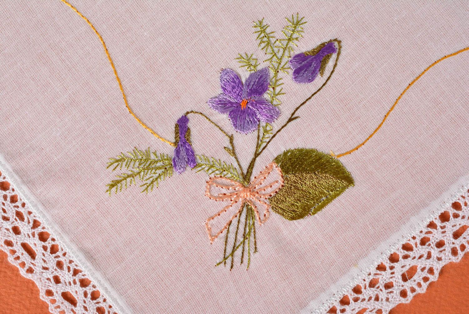 Handmade handkerchief designer handkerchief gift ideas handkerchief for women photo 2