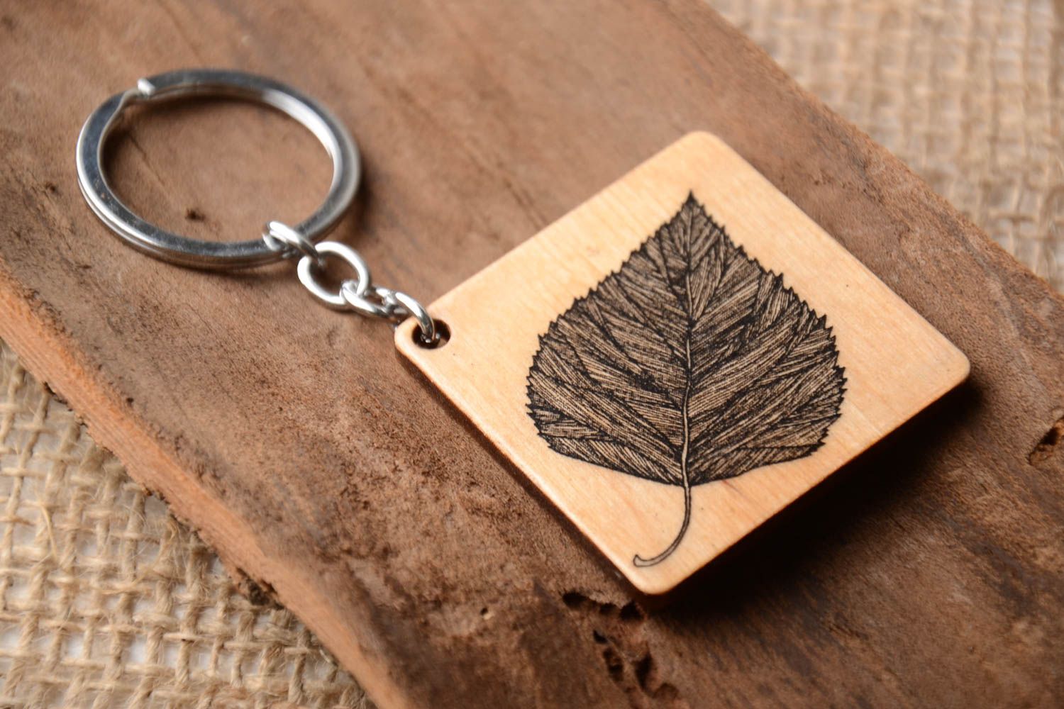 Handmade keychain unusual accessory gift ideas wooden souvenir handmade gift photo 1