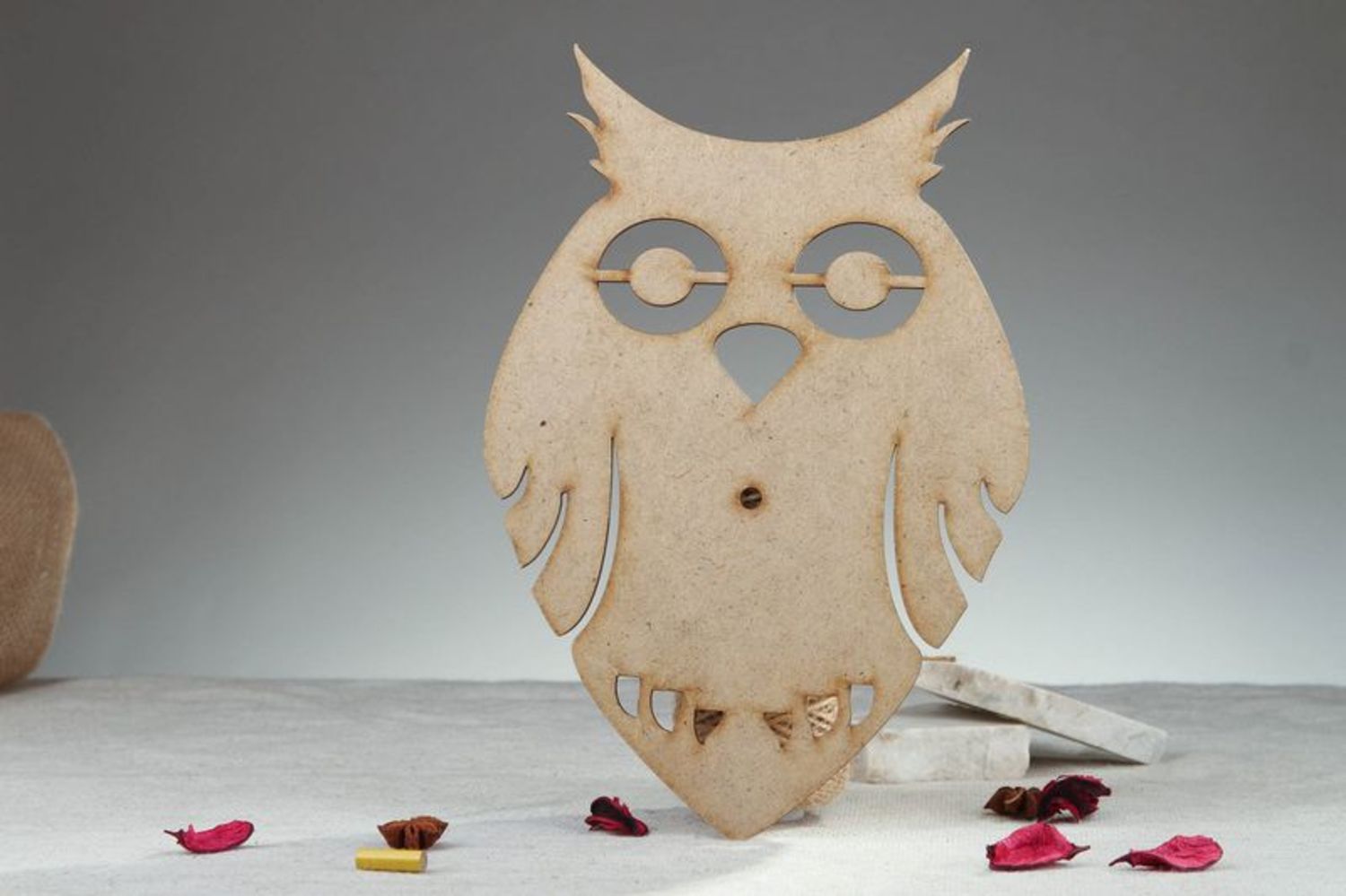 Wooden blank for clock Owl photo 1