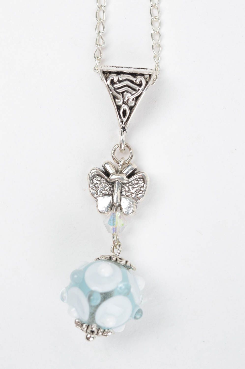 Beautiful handmade glass pendant neck pendant design lampwork pendant gift ideas photo 2