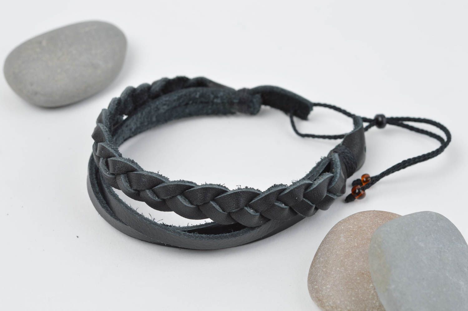 Beautiful handmade leather bracelet woven bracelet designs leather jewelry photo 1
