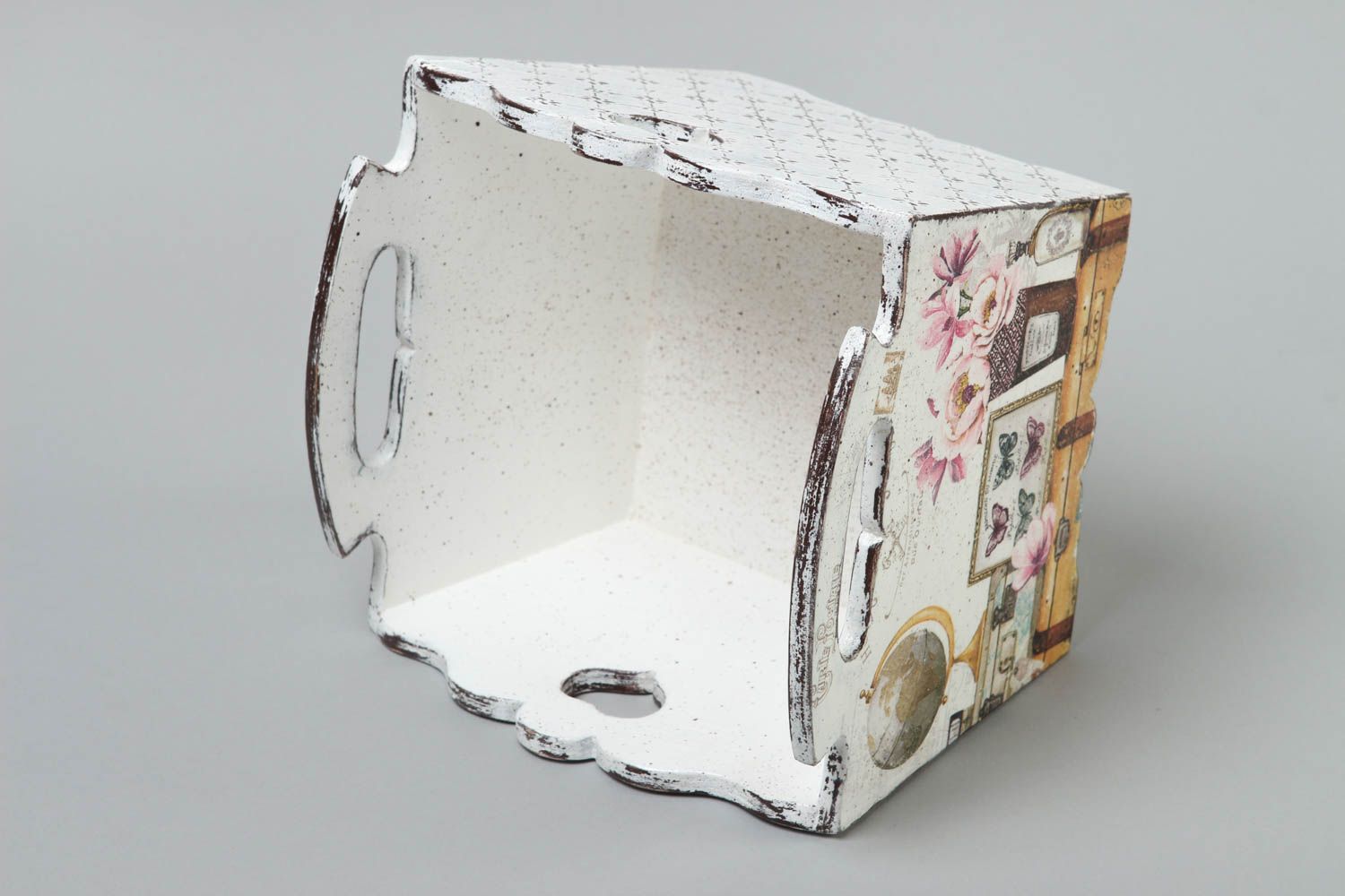Caja para bombón hecha a mano para casa cajita de madera técnica decoupage foto 2