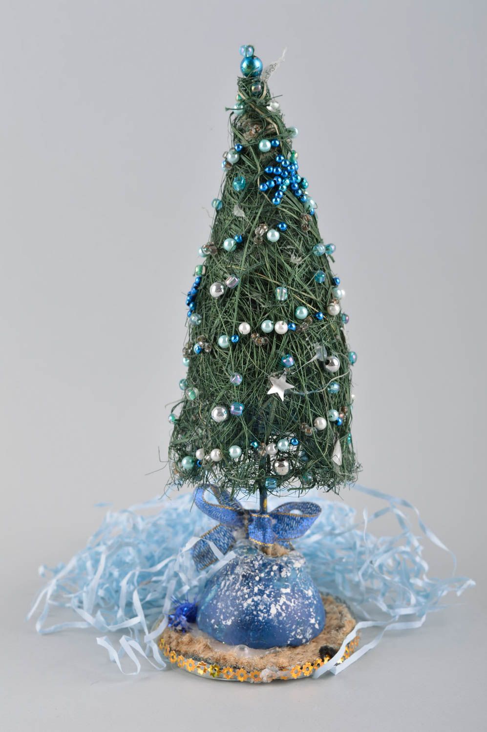 Árbol de Navidad hecho a mano elemento decorativo adorno de fin de año foto 1