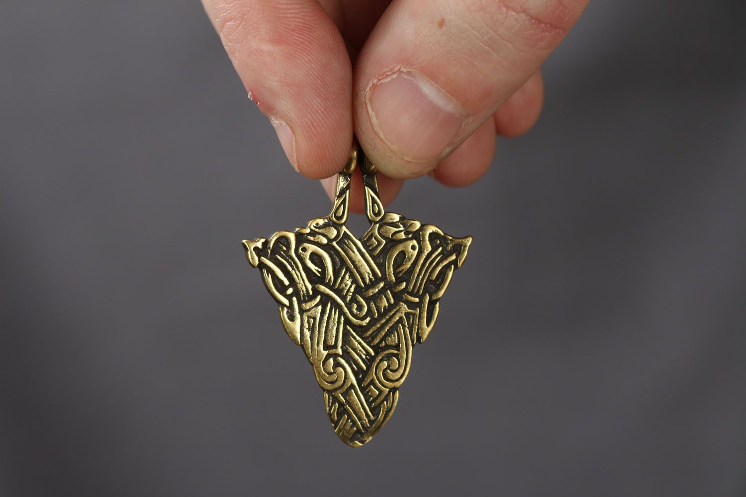 Pendentif en bronze fait main Arabesque celtique photo 3