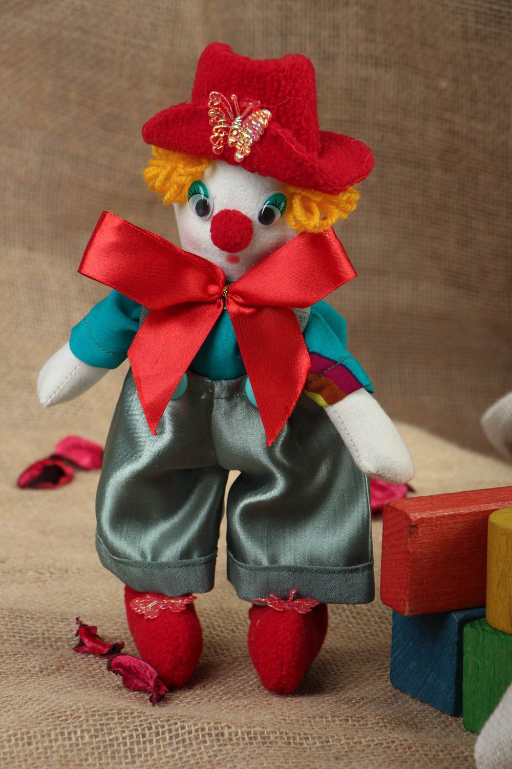 Handmade soft toy Clown photo 5