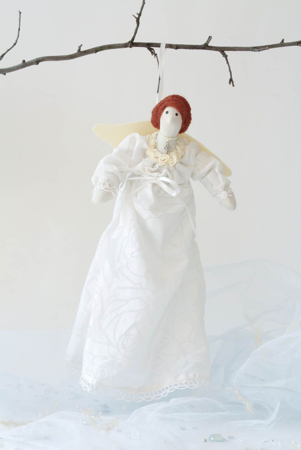 Текстильная кукла для интерьера фото 5