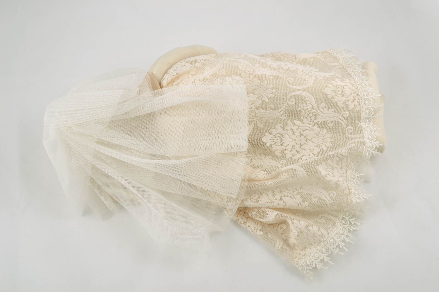 Poupée en tissu Lapine vêtue d'une robe  photo 3