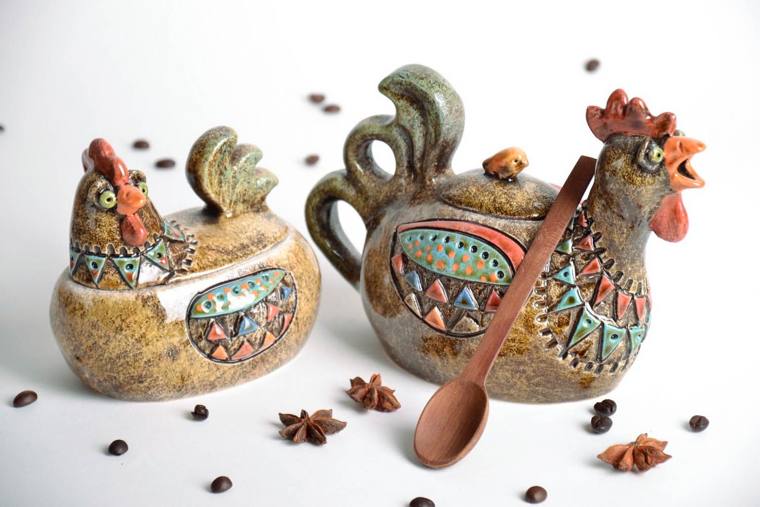 Ceramic teapot and candy dish photo 1