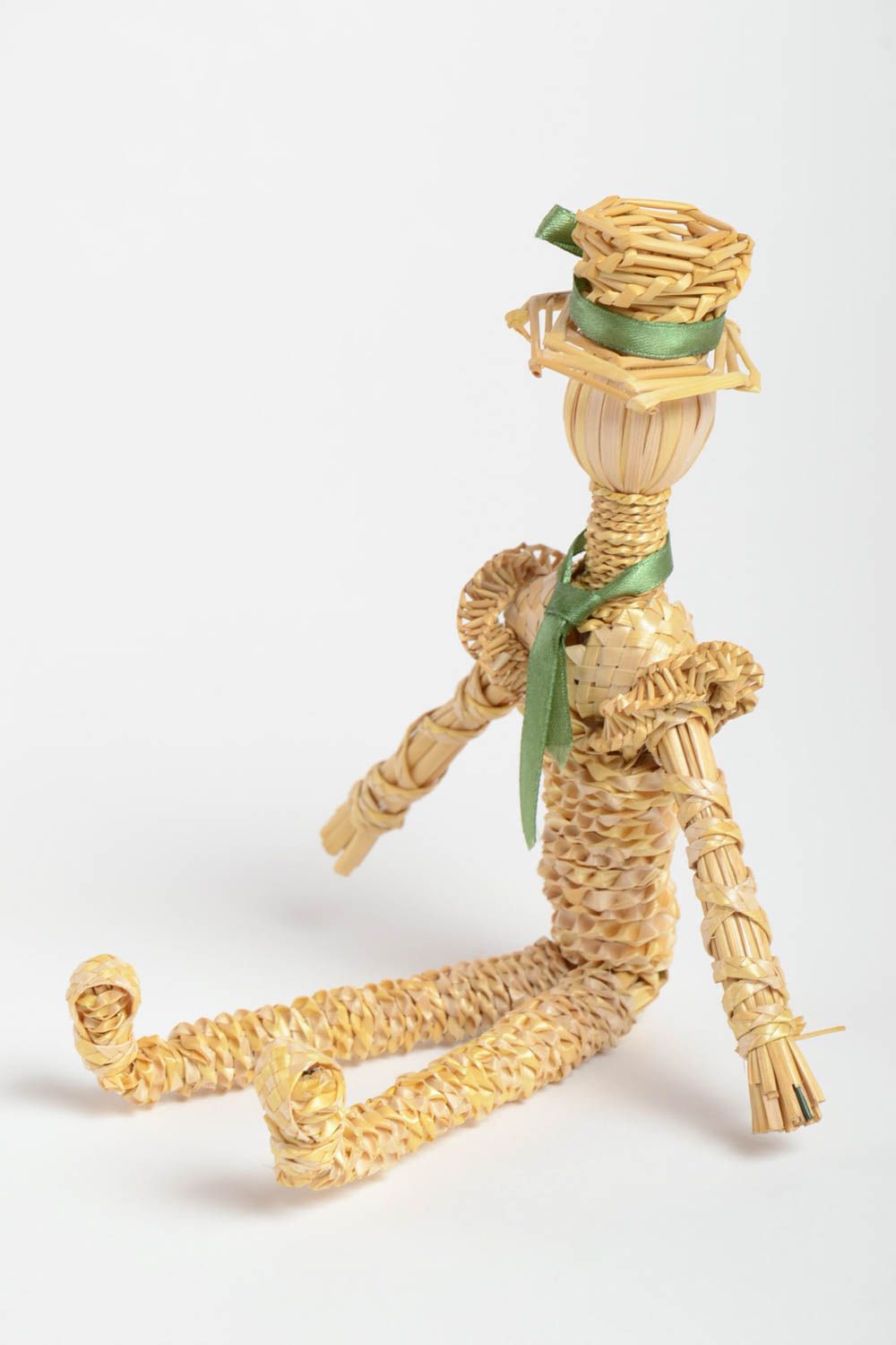 Juguete decorativo hecho a mano muñeco de paja natural decoración de casa foto 2