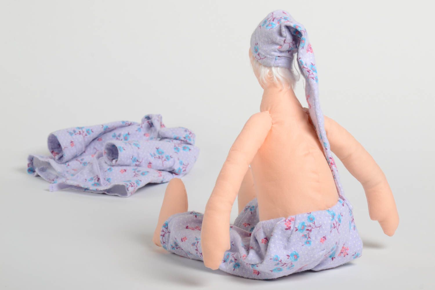 Handmade Stoff Puppe Kinder Spielzeug Geschenk Idee für Haus Dekor aus Baumwolle foto 4