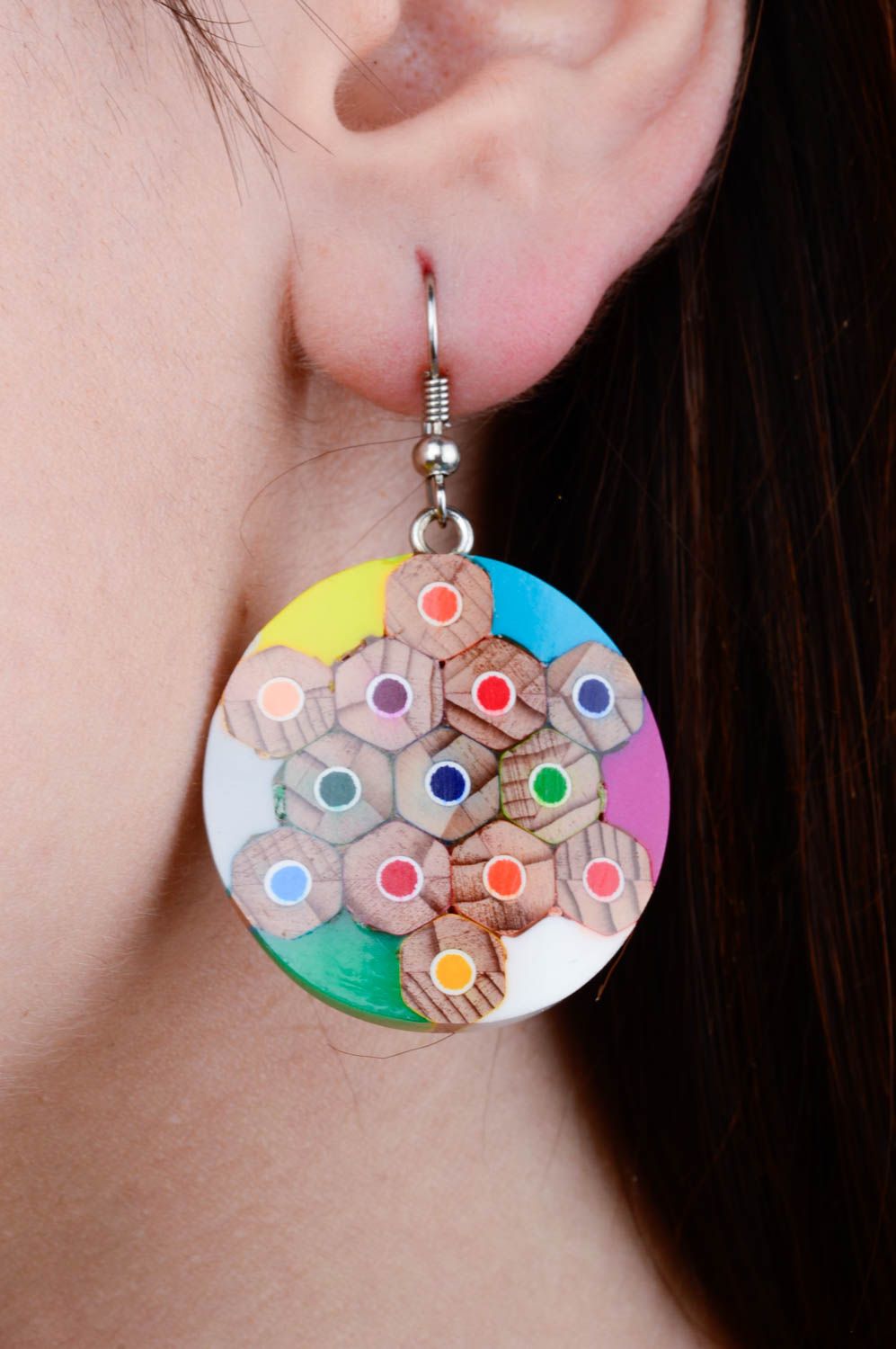 Handmade colorful earrings stylish bright jewelry cute earrings for summer photo 1