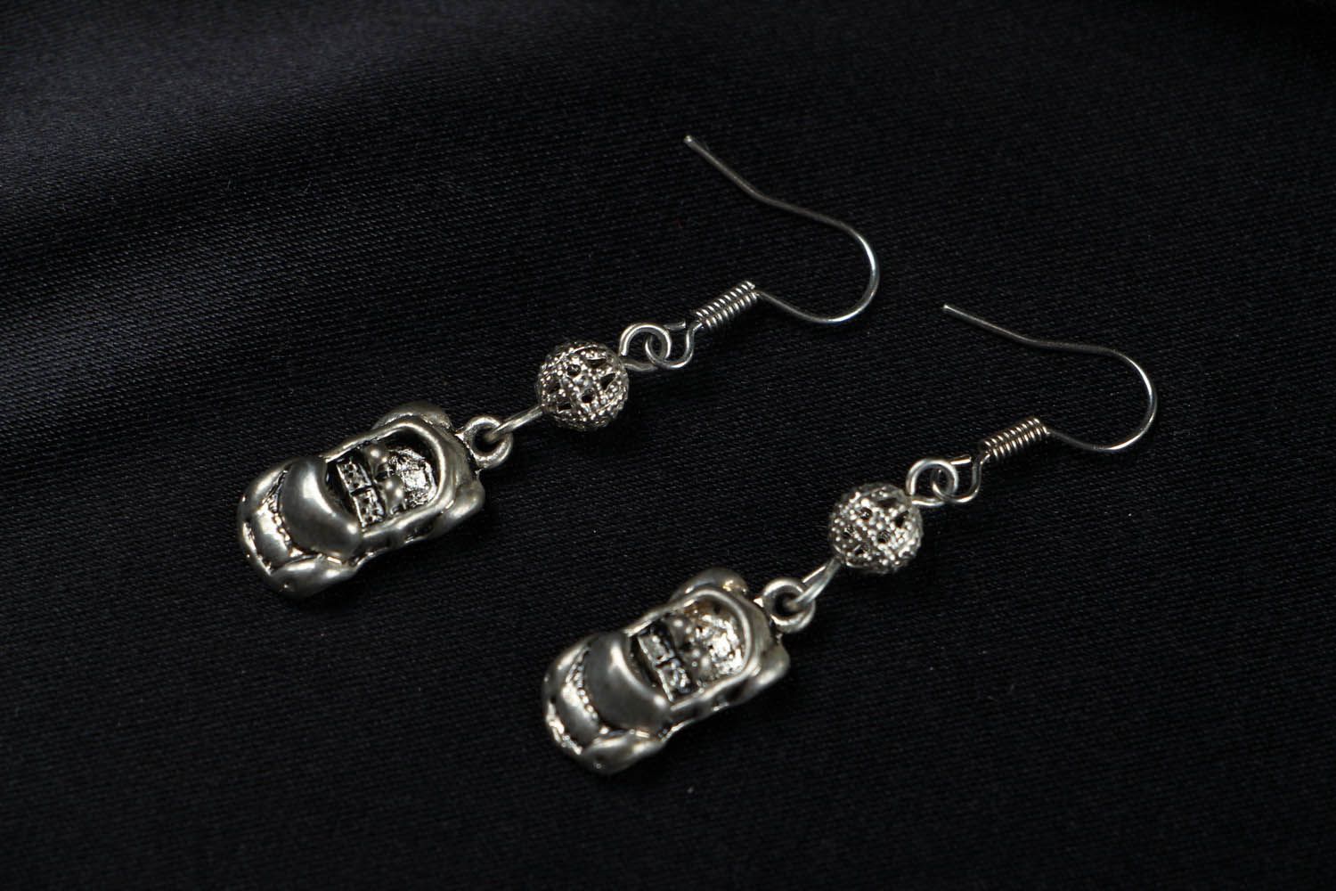 Earrings made of metal Cars photo 1