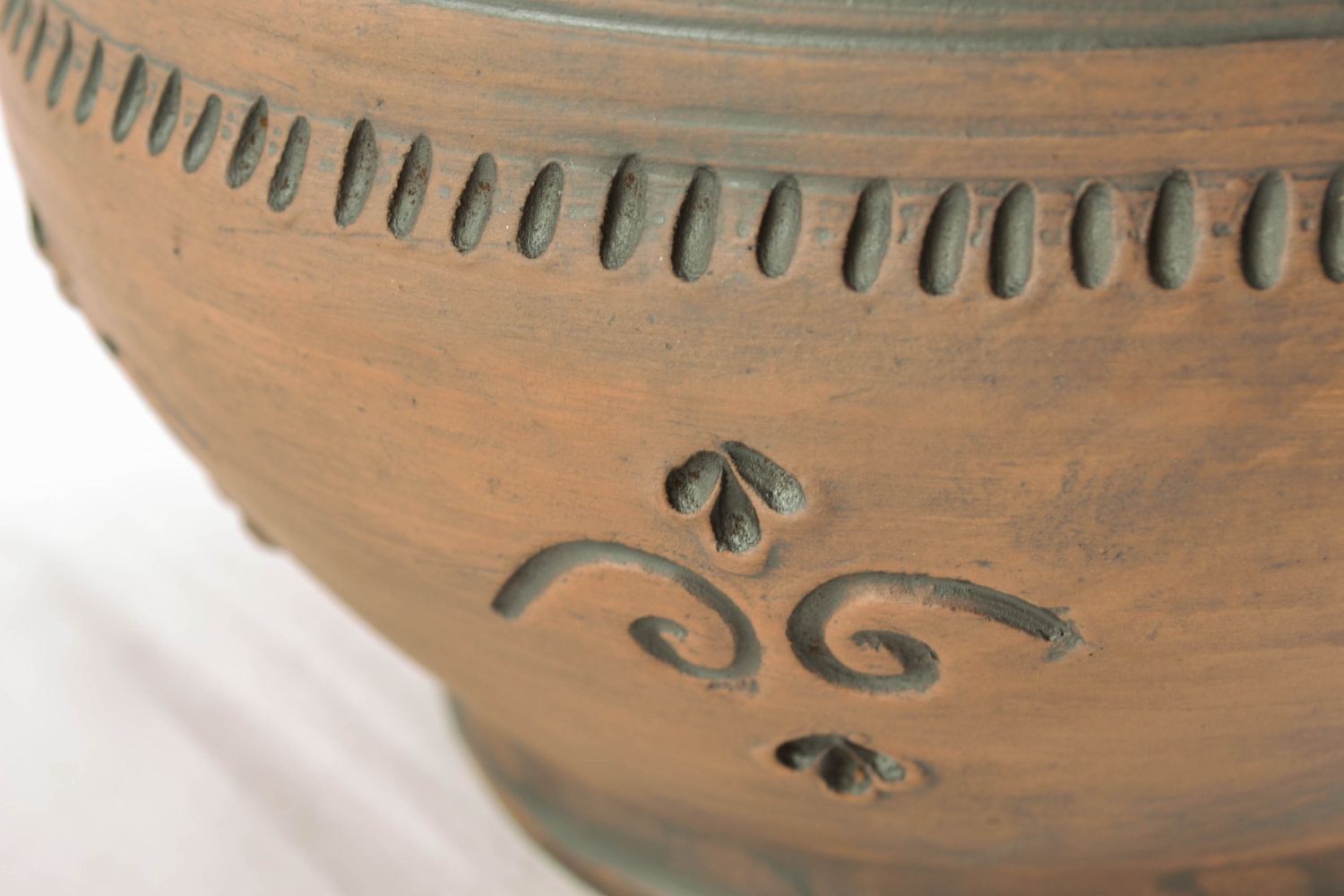 Handmade Keramik Topf mit Muster 3 L foto 4