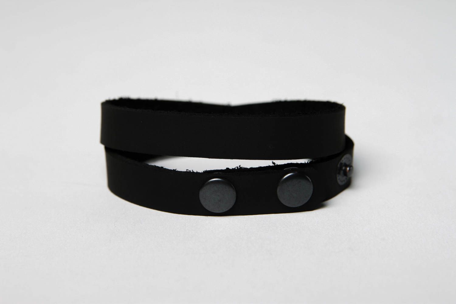 Designer Schmuck handmade schwarz Leder Armband Accessoires für Frauen stilvoll foto 5