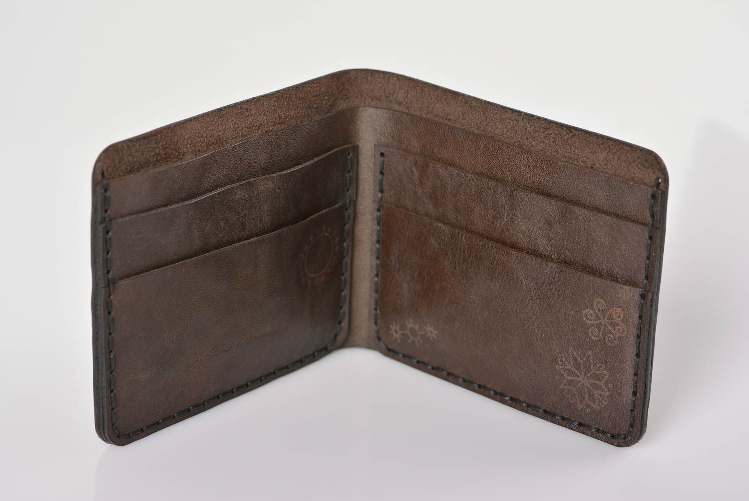 Mens wallet handmade leather wallet mens designer wallets handmade leather goods photo 2