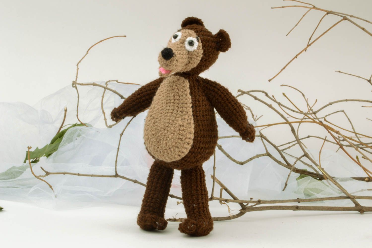 Hand knitted bear photo 1