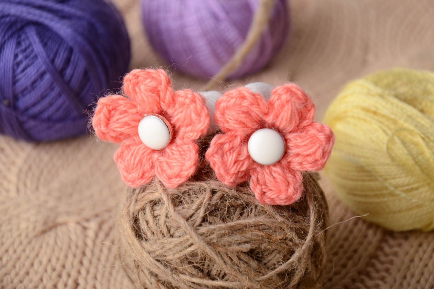 Unusual handmade scrunchies Flowers photo 1
