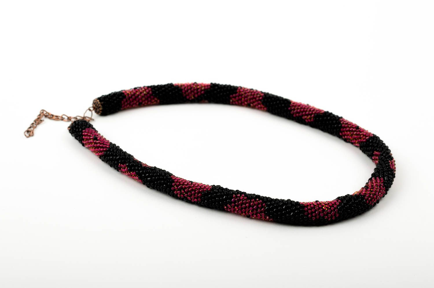 Collier spirale crochet Bijou fait main Accessoire pour femme Cadeau original photo 2