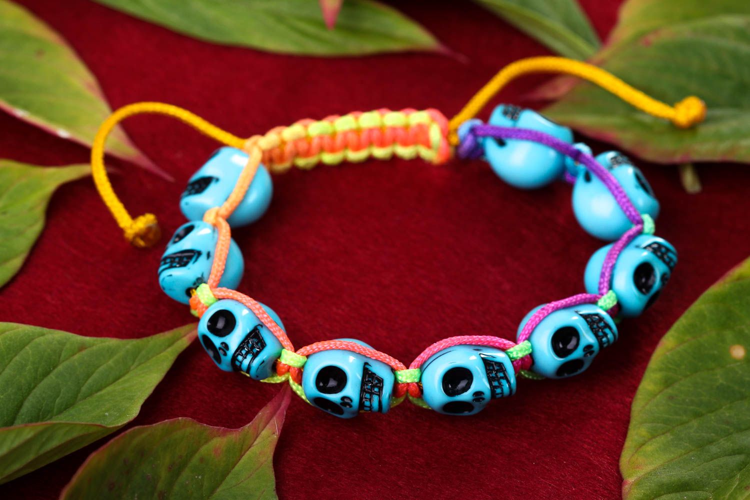 Handmade woven bracelet handmade jewelry beaded bracelet cord bracelet for girls photo 1