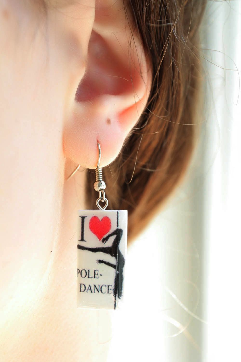 Earrings with print photo 1
