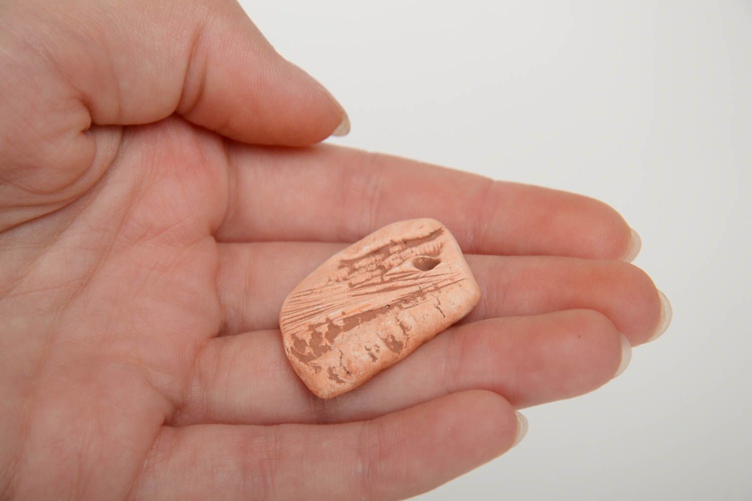Beautiful small handmade designer clay blank for pendant making DIY jewelry photo 5