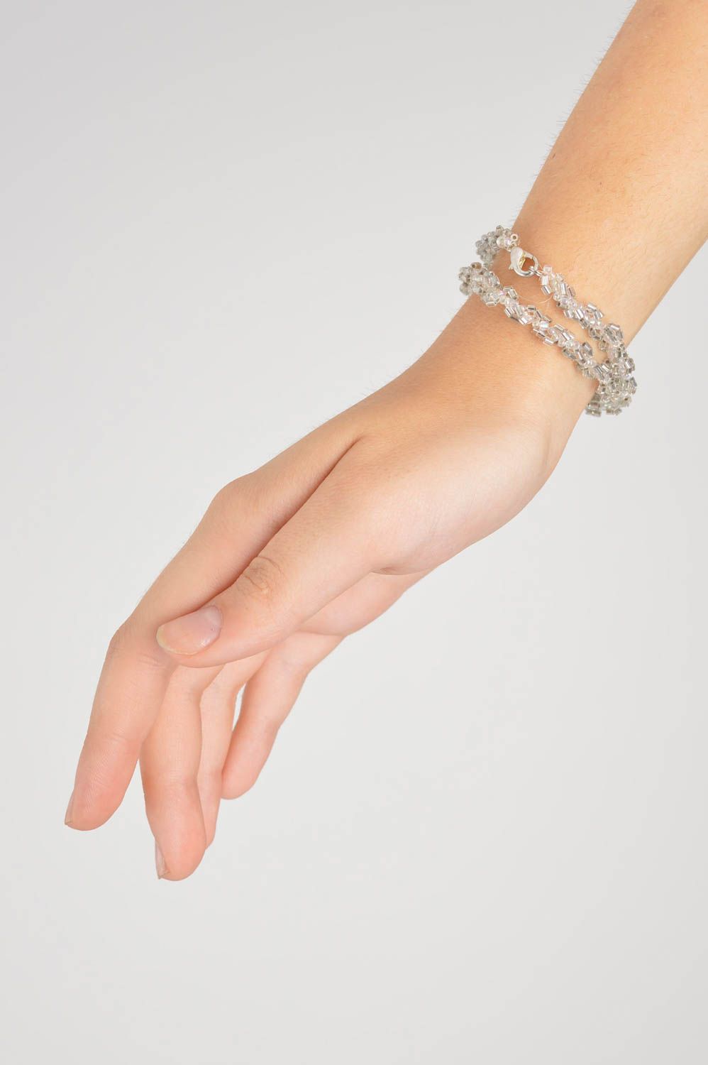 Handmade pink bracelet trendy jewels designer gift fashionable accessory photo 1