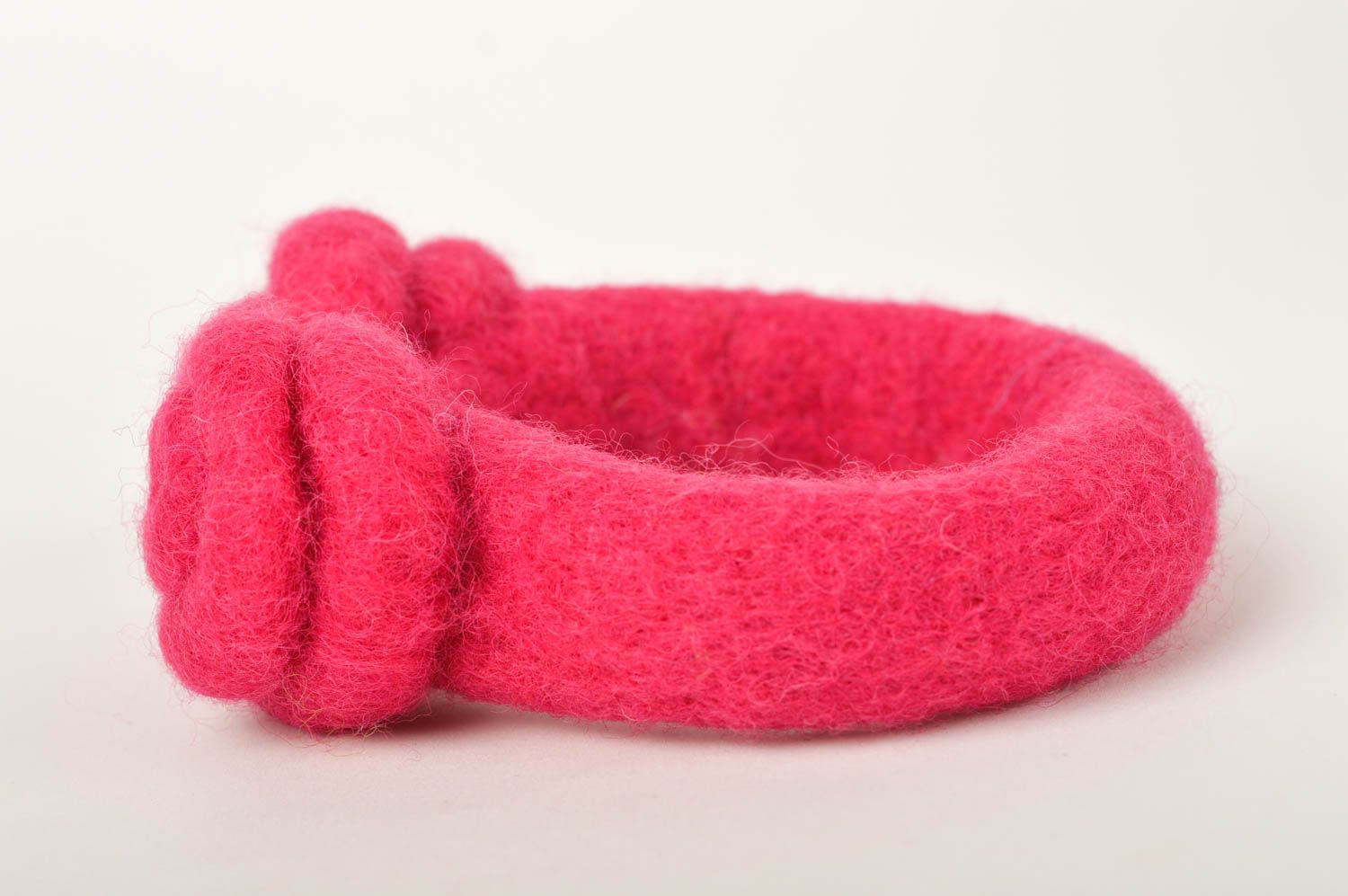 Bracciale di lana fatto a mano accessorio originale braccialetto di moda
 foto 5