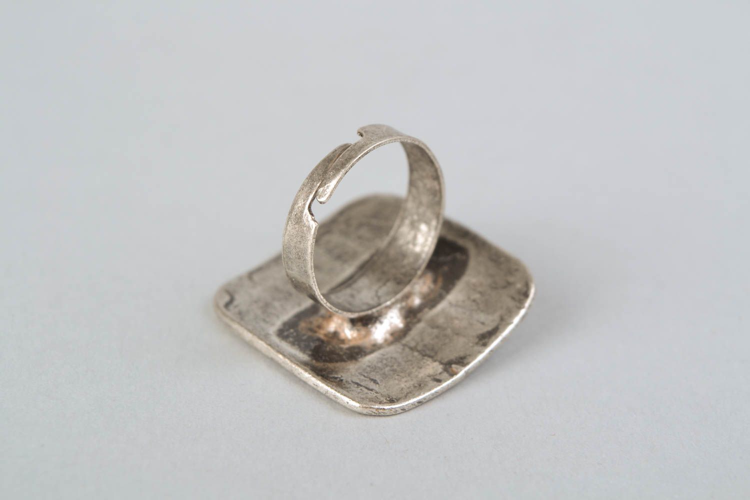 Beautiful ethnic handmade metal ring photo 4