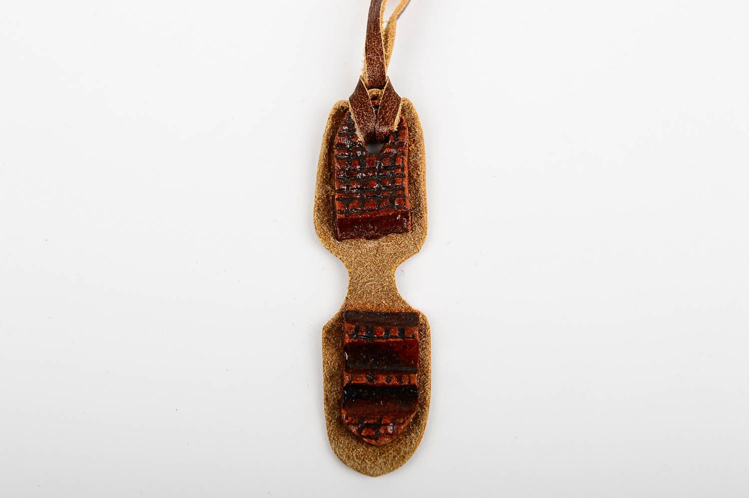 Ceramic accessories handmade pendant beautiful leather necklace women pendant  photo 5