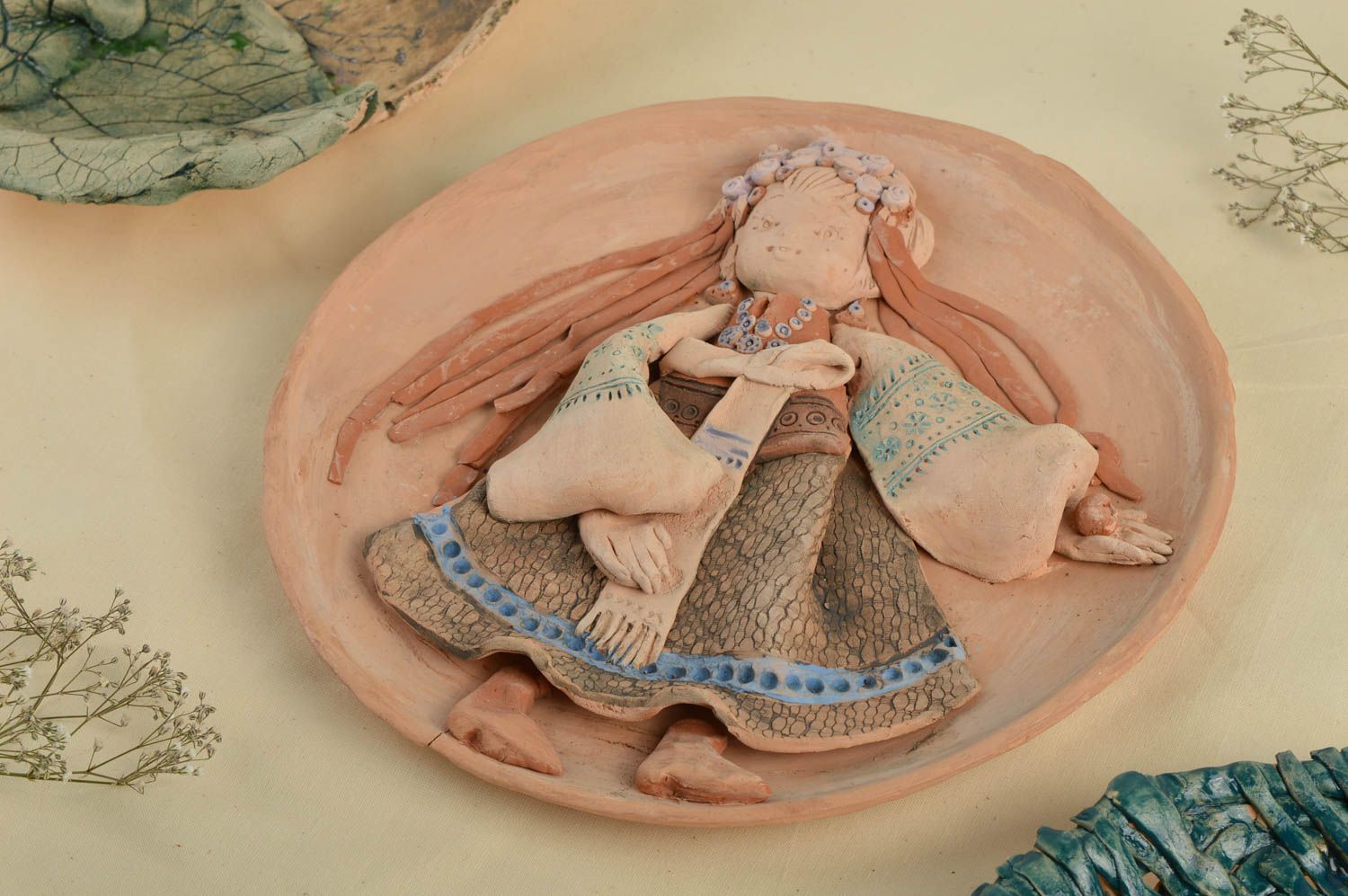 Hanmade Souvenir Teller Deko Wohnzimmer kreative Geschenkidee Keramik Deko foto 1